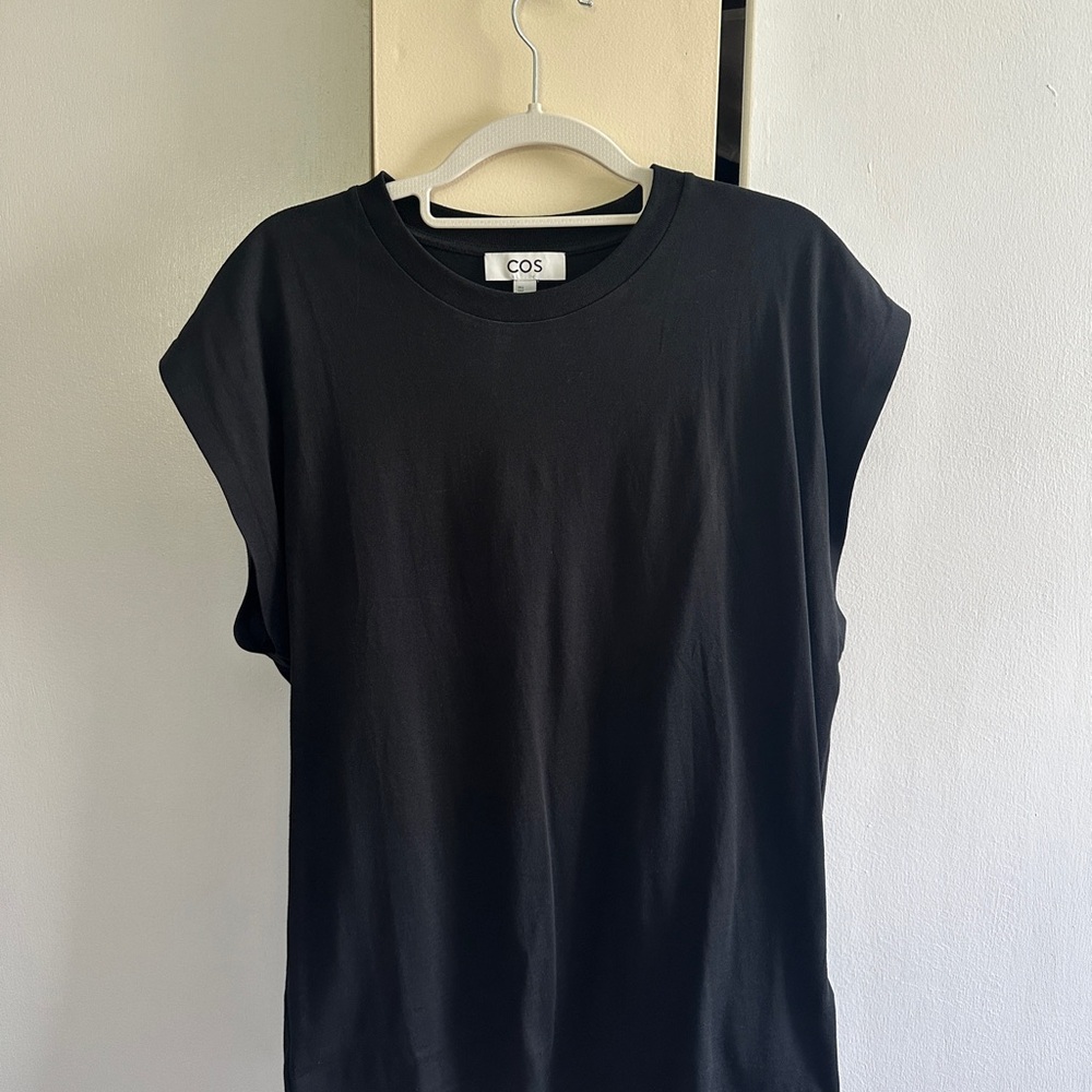 COS Black Sleeveless Crewneck Tank